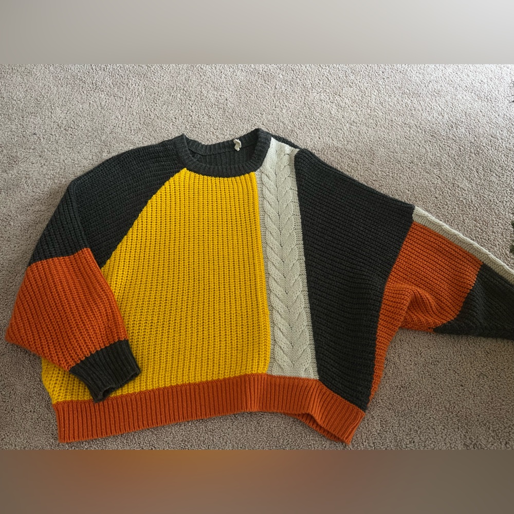 Oversized Colorblock knit sweater
